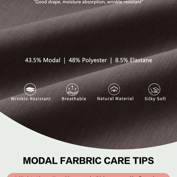 Brand New Women's Modal Long Sleeve Cropped Sweatshirt in Brown, Medium - Picture 6 of 6